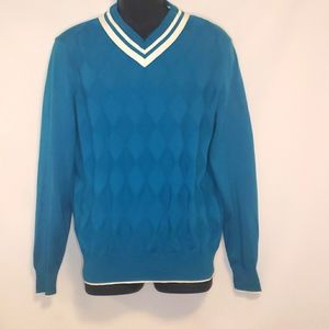 Black Brown 1826 Blue Argyle Sweater